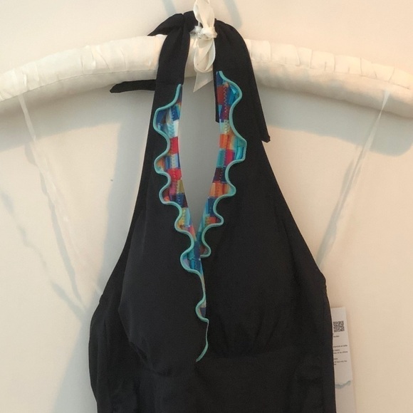 NWT Profile by Gottex Pinwheel Halter Tankini Top - Picture 8 of 16